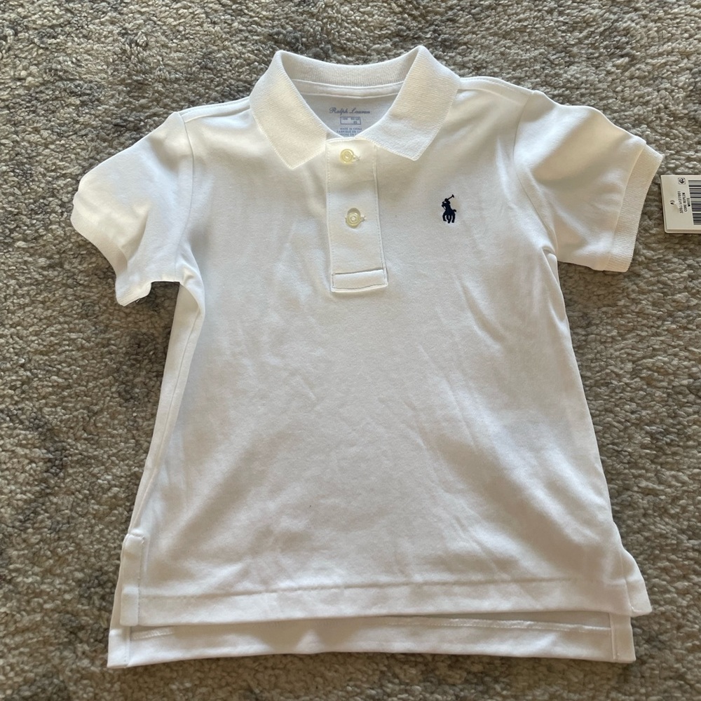 NWT Ralph Lauren White Polo 18M